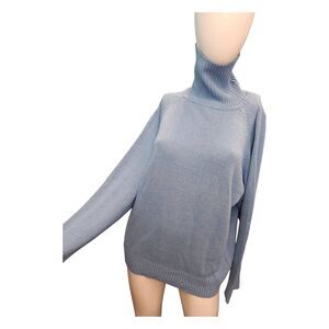 Wintersilks Blue Sweater Womens Size Medium vintage Y2K